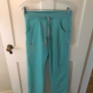 FIGS Kade Cargo Scrub Pants in Fresh Aqua